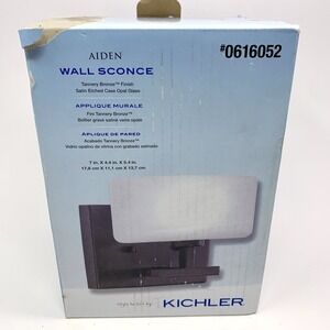 Kichler Aiden Wall Sconce Vanity Light Bathroom Tannery Bronze 0616052 Modern